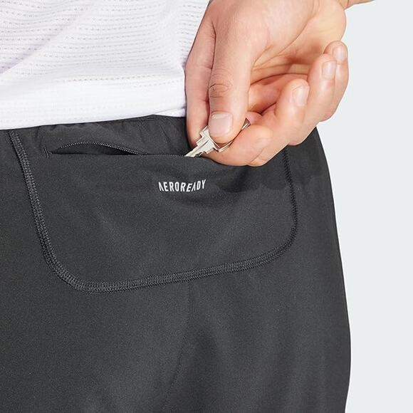 NWT Adidas Men's Own The Run Shorts, Black, X-Large 5" Inseam - Picture 4 of 5